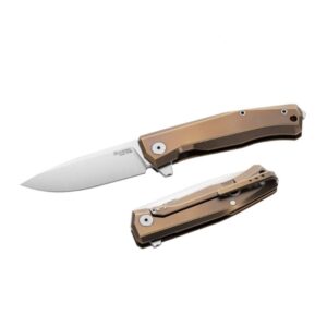 LionSteel Myto MT01 BR - סכין מתקפלת מטיטניום בצבע חום / אפור