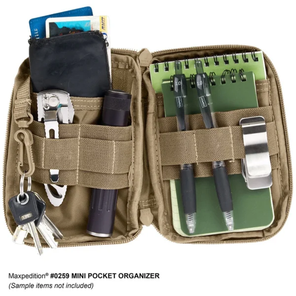⁦Mini Pocket Organizer - Wolf Gray קטן⁩ – תמונה ⁦2⁩