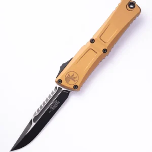 Microtech Combat Troodon Interceptor Gen III Signature Series 1217-1TAS - סכין אוטומטית בצבע מדברי / שחור