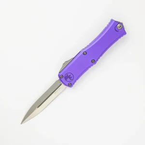Microtech Hera II Mini 1702M-10PU – סכין אוטומטית בצבע סגול / אפור