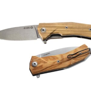 LionSteel KUR UL – סכין מתקפלת בצבע חום / אפור