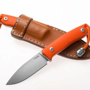LionSteel M1 GOR - סכין קבועה בצבע כתום / אפור