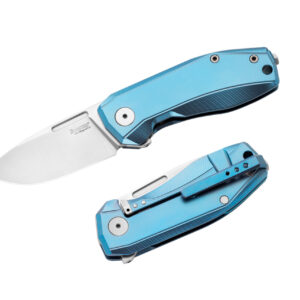 LionSteel Nano NA01 BL – סכין מתקפלת טיטניום בצבע כחול / אפור
