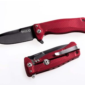 LionSteel SR22A RB - סכין מתקפלת בצבע אדום / שחור