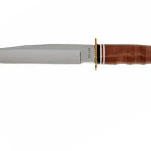 KA-BAR 1236 Bowie - סכין ציד קבועה לשטח בצבע חום / אפור