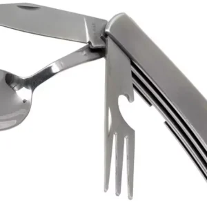 KA-BAR 1300 Original HOBO - ערכת אוכל מתקפלת 3-ב-1 בצבע אפור