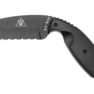 KA-BAR 1485 TDI Large Tanto Serrated - סכין טקטית קבועה עם להב טנטו בצבע שחור