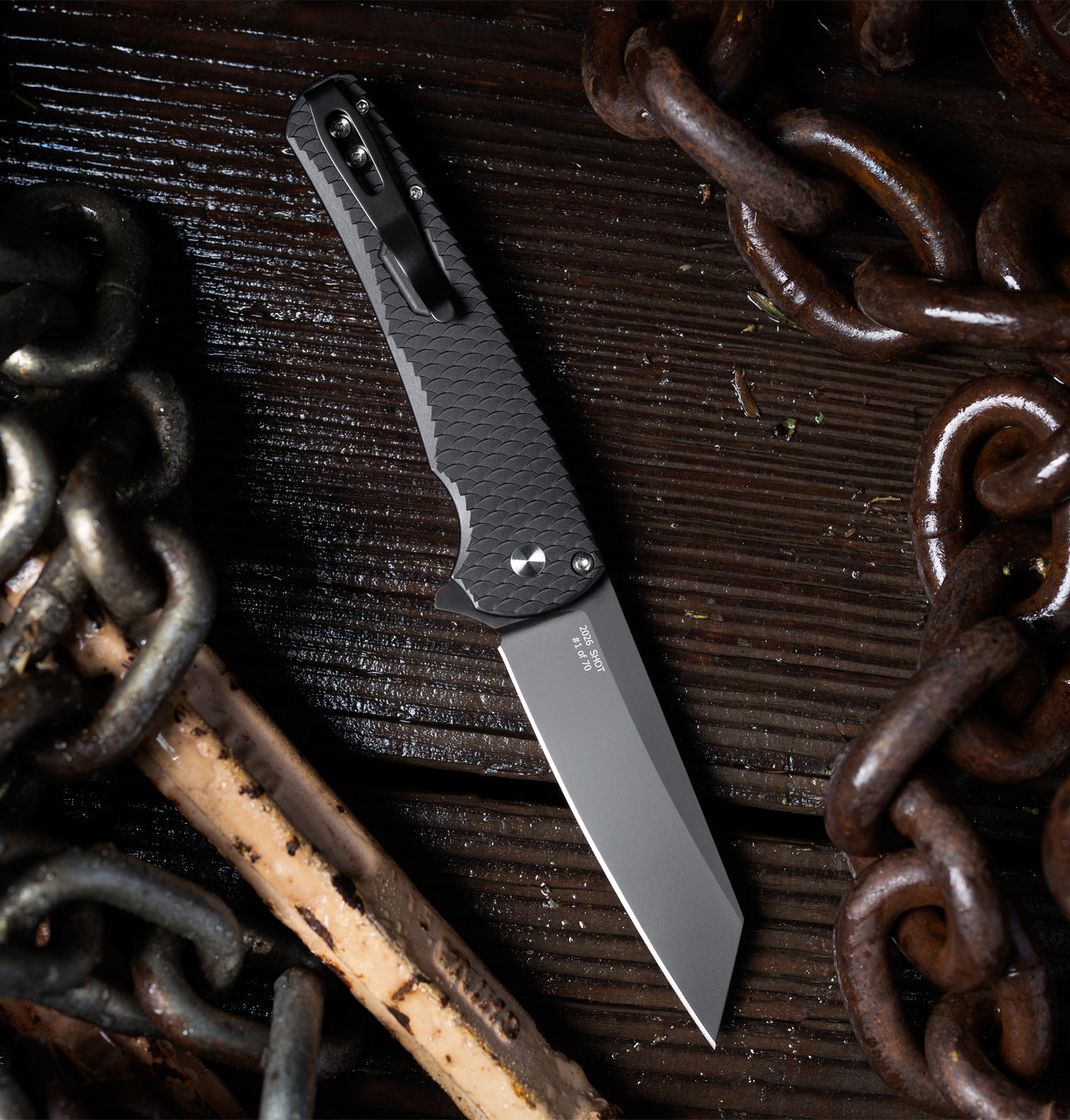 Pro-Tech SHOT26.MALIBU.1 Malibu Reverse Tanto – סכין מתקפלת במהדורת SHOT Show מוגבלת, ממוספרת #53 מתוך 70 בצבע שחור 4 Pro-Tech SHOT26.MALIBU.1 Malibu Reverse Tanto – סכין מתקפלת במהדורת SHOT Show מוגבלת, ממוספרת #53 מתוך 70 בצבע שחור – תמונה 4