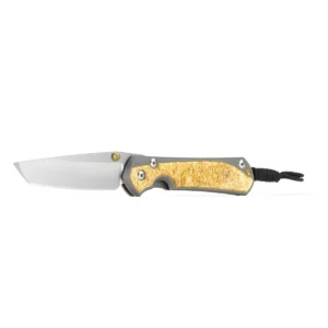 CHRIS REEVE L31-1132 Large Sebenza 31 Tanto Box Elder Burl Inlay - סכין מתקפלת טנטו פרימיום בצבע חום / אפור