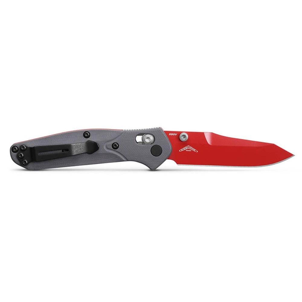 Benchmade 945RD-2401 Mini Osborne Aluminium Red Limited Edition - סכין מתקפלת במהדורה מוגבלת בצבע אפור / אדום 2 Benchmade 945RD-2401 Mini Osborne Aluminium Red Limited Edition - סכין מתקפלת במהדורה מוגבלת בצבע אפור / אדום – תמונה 2