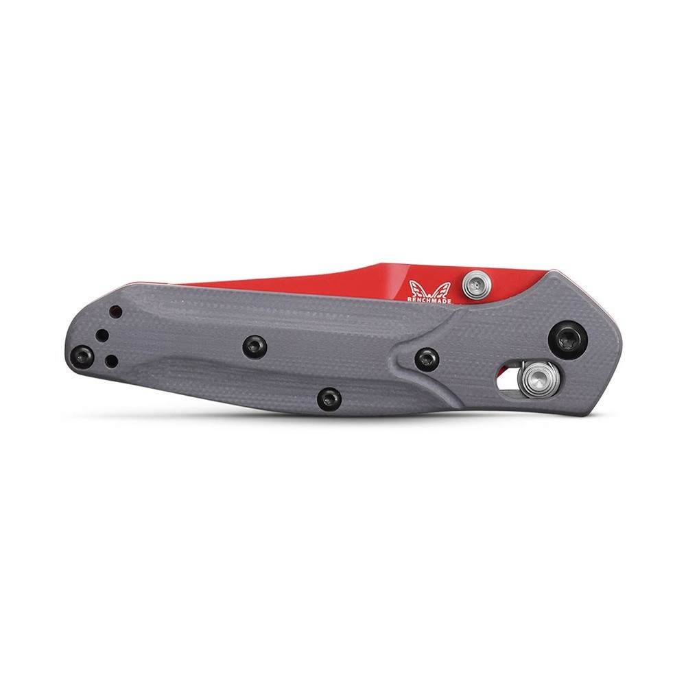 Benchmade 945RD-2401 Mini Osborne Aluminium Red Limited Edition - סכין מתקפלת במהדורה מוגבלת בצבע אפור / אדום 4 Benchmade 945RD-2401 Mini Osborne Aluminium Red Limited Edition - סכין מתקפלת במהדורה מוגבלת בצבע אפור / אדום – תמונה 4