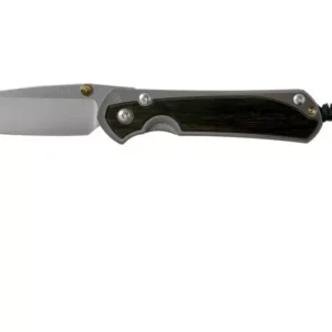 CHRIS REEVE S31-1116 Small Sebenza 31 Macassar Ebony Inlay Drop Point - סכין מתקפלת פרימיום בצבע אפור / חום