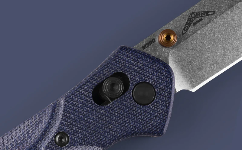 Benchmade 940-04 Osborne Denim Micarta M390 – סכין מתקפלת בצבע כחול / אפור 10 Benchmade 940-04 Osborne Denim Micarta M390 – סכין מתקפלת בצבע כחול / אפור – תמונה 10