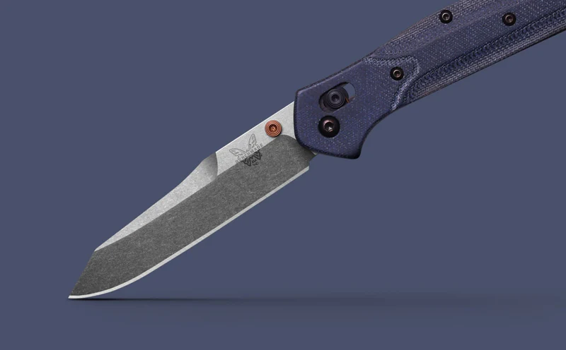 Benchmade 940-04 Osborne Denim Micarta M390 – סכין מתקפלת בצבע כחול / אפור 7 Benchmade 940-04 Osborne Denim Micarta M390 – סכין מתקפלת בצבע כחול / אפור – תמונה 7