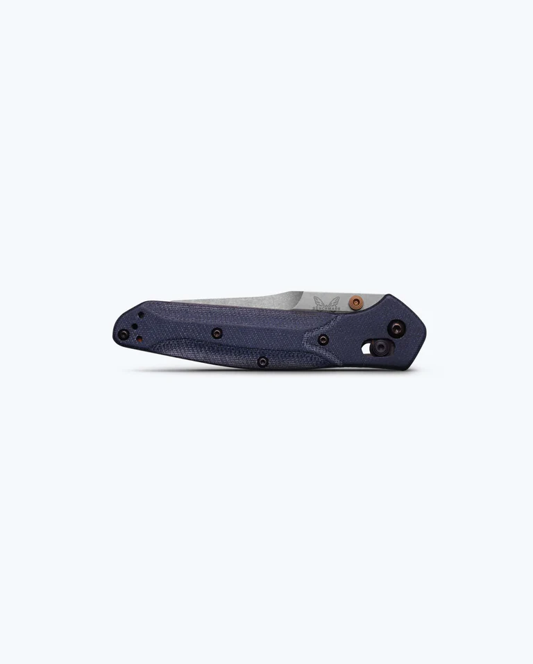Benchmade 940-04 Osborne Denim Micarta M390 – סכין מתקפלת בצבע כחול / אפור 4 Benchmade 940-04 Osborne Denim Micarta M390 – סכין מתקפלת בצבע כחול / אפור – תמונה 4