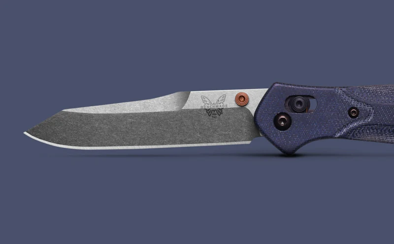 Benchmade 940-04 Osborne Denim Micarta M390 – סכין מתקפלת בצבע כחול / אפור 9 Benchmade 940-04 Osborne Denim Micarta M390 – סכין מתקפלת בצבע כחול / אפור – תמונה 9