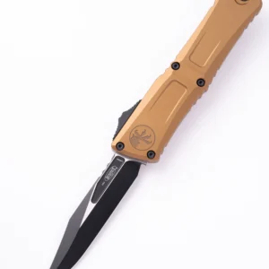 Microtech Combat Troodon Gen III Bowie Black Standard Tan 1146-1TA – סכין אוטומטית בצבע טאן / שחור