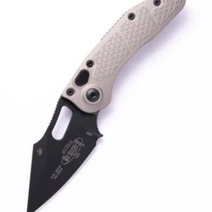 Microtech Stitch Natural Clear 169-1NC – סכין אוטומטית בצבע אפור / שחור
