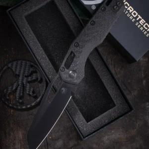 Microtech MSI Signature Series 210-1DLCTFLCFS – סכין מתקפלת במהדורה מוגבלת מקרבון פייבר עם להב DLC