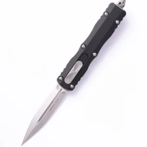 Microtech Dirac D/E Stonewash Standard Black 225-10 – סכין אוטומטית בצבע שחור / אפור