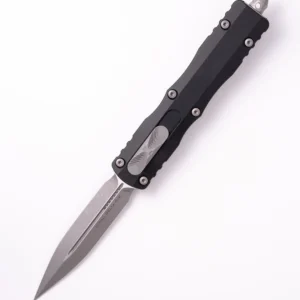 Microtech Dirac Delta Stonewash Standard Apocalyptic 227-10AP – סכין אוטומטית בצבע שחור / אפור