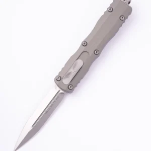 Microtech Dirac Delta Stonewash Standard Natural Clear 227-10NC – סכין אוטומטית בצבע אפור