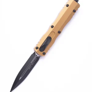 Microtech Dirac Delta D/E Black Standard Tan 227-1TA – סכין אוטומטית בצבע טאן / שחור