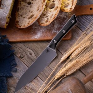 Microtech 6" Utility Knife Stonewash Standard Black G-10 3400-10BK – סכין מטבח Utility מקצועית עם ידית Black G-10