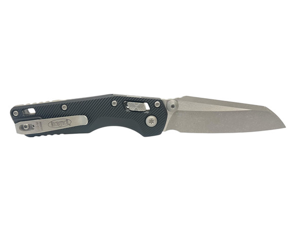 Microtech MSI Mini RAM-LOK Apocalyptic Standard Fluted Aluminum Black 210M-10APFL - סכין מתקפלת בצבע שחור / אפור 2 Microtech MSI Mini RAM-LOK Apocalyptic Standard Fluted Aluminum Black 210M-10APFL - סכין מתקפלת בצבע שחור / אפור – תמונה 2