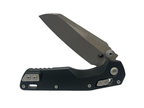 Microtech MSI Mini RAM-LOK Apocalyptic Standard Fluted Aluminum Black 210M-10APFL - סכין מתקפלת בצבע שחור / אפור 3 Microtech MSI Mini RAM-LOK Apocalyptic Standard Fluted Aluminum Black 210M-10APFL - סכין מתקפלת בצבע שחור / אפור – תמונה 3