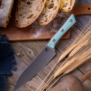 Microtech 6" Utility Knife Stonewash Standard Caribbean Blue G-10 3400-10CA – סכין מטבח Utility מקצועית עם ידית Caribbean Blue G-10