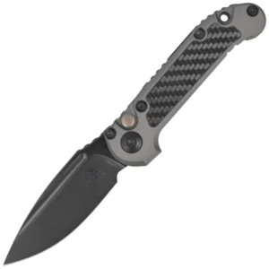 Microtech L.U.D.T. Gen III S/E DLC Natural Clear Carbon Fiber Inlay Signature Series 1135-1DLCTNCCFIS – סכין אוטומטית עם Carbon Fiber Inlay בצבע שחור