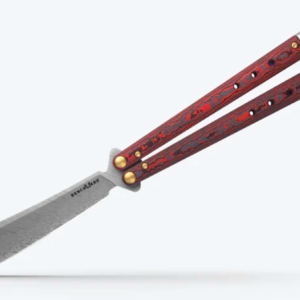 Benchmade Necron Gold Edition 99-241 – סכין פרפר פרימיום בצבע אדום / אפור