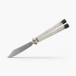 Benchmade Necron 99 – סכין פרפר פרימיום בצבע לבן / אפור
