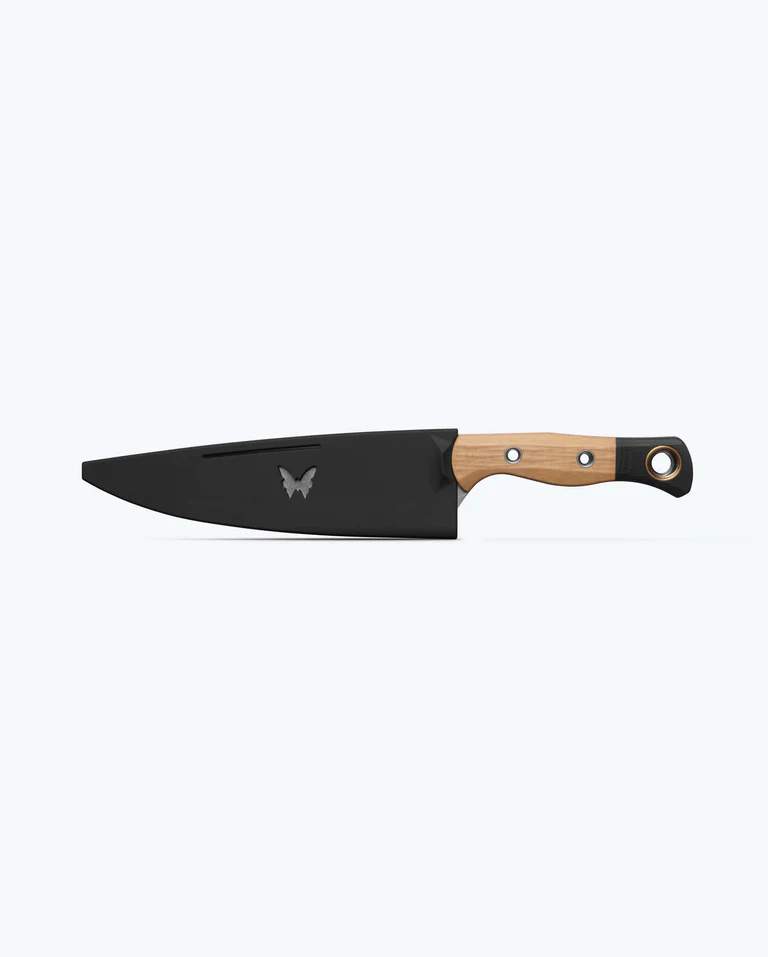 Benchmade 8" Chef Knife 4025-02 - סכין מטבח בצבע עץ / אפור 3 Benchmade 8" Chef Knife 4025-02 - סכין מטבח בצבע עץ / אפור – תמונה 3
