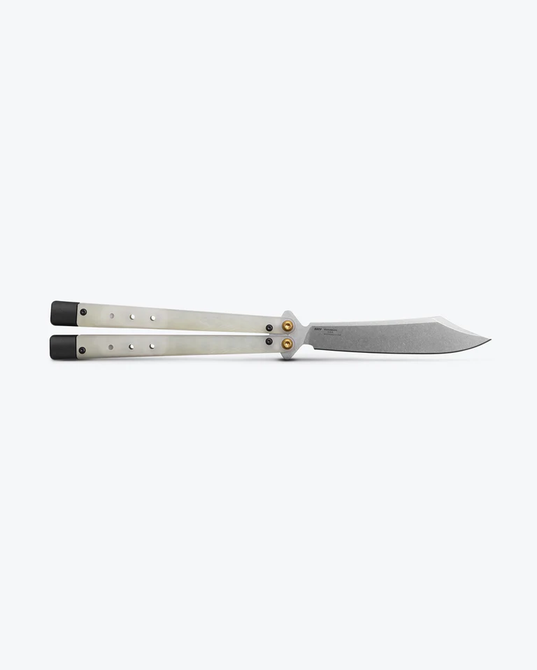 Benchmade Necron 99 – סכין פרפר פרימיום בצבע לבן / אפור 3 Benchmade Necron 99 – סכין פרפר פרימיום בצבע לבן / אפור – תמונה 3