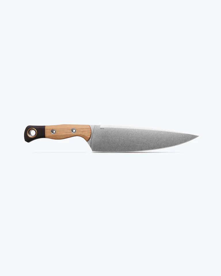Benchmade 8" Chef Knife 4025-02 - סכין מטבח בצבע עץ / אפור 2 Benchmade 8" Chef Knife 4025-02 - סכין מטבח בצבע עץ / אפור – תמונה 2