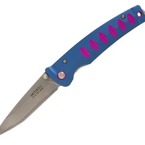 MCUSTA MC-0043C Katana – סכין מתקפלת יפנית עם להב סאן מאי בצורת קטאנה בצבע כחול / סגול