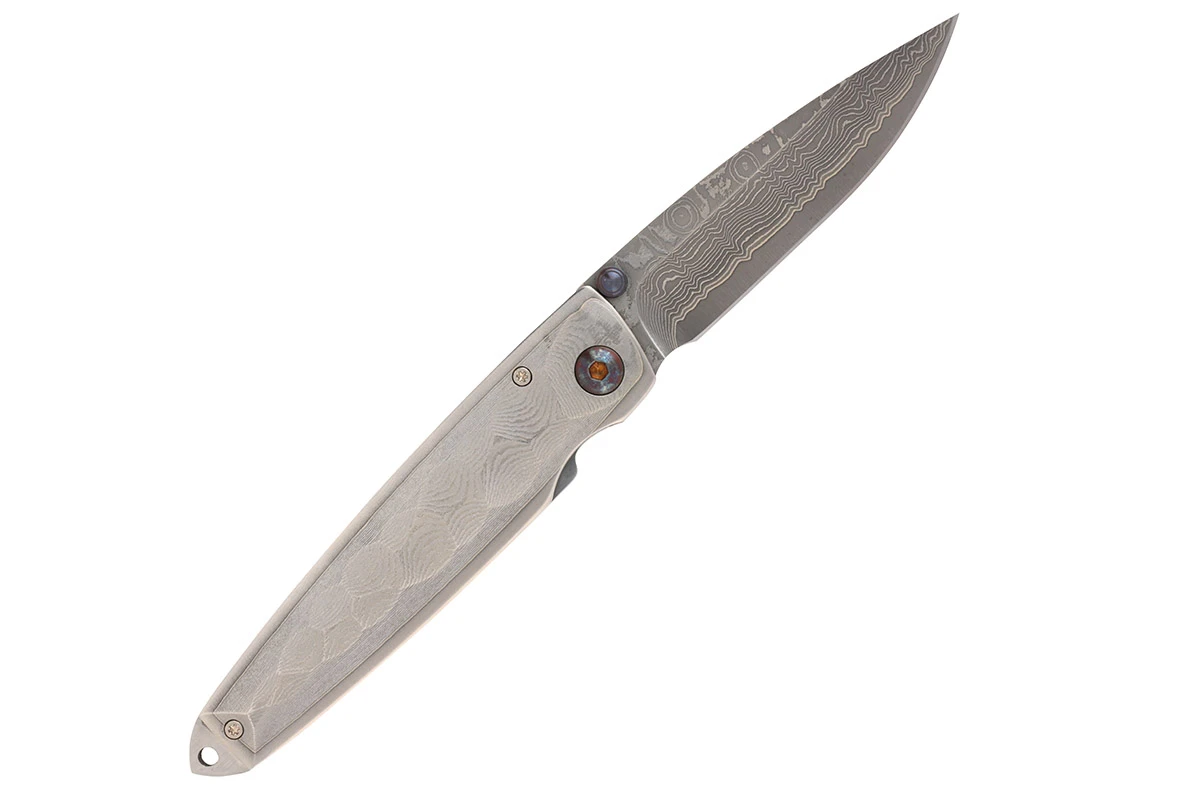 MCUSTA MC-0034D Shinra Tsuchi – סכין מתקפלת יפנית עם להב דמסקוס בצבע כסוף 2 MCUSTA MC-0034D Shinra Tsuchi – סכין מתקפלת יפנית עם להב דמסקוס בצבע כסוף – תמונה 2