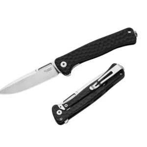 LionSteel Emmet EM01A BS – סכין מתקפלת עם ידית אלומיניום בצבע שחור / כסף