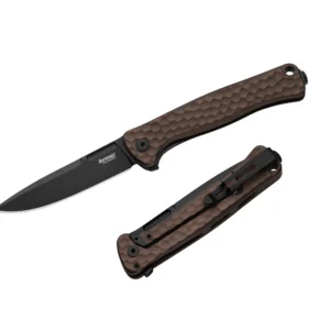 LionSteel Emmet EM01A EB – סכין מתקפלת עם ידית אלומיניום בצבע חום / שחור