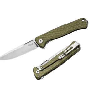 LionSteel Emmet EM01A GS – סכין מתקפלת עם ידית אלומיניום בצבע ירוק / כסף
