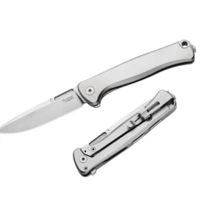 LionSteel Emmet EM01 FL – סכין מתקפלת עם ידית Titanium בצבע כסף