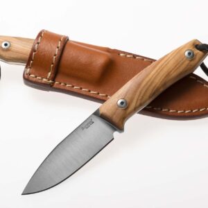 LionSteel M1 UL - סכין קבועה בצבע חום / אפור