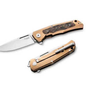 LionSteel Q4ttro Q4 BR – סכין מתקפלת קרבון פייבר בצבע נחושת / אפור