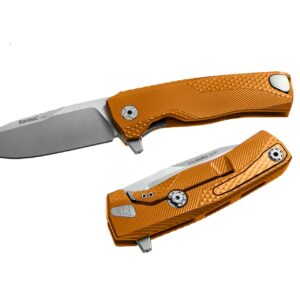 LionSteel ROK A OS - סכין מתקפלת בצבע כתום / אפור