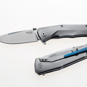 LionSteel TRE BL – סכין מתקפלת עם ידית טיטניום בצבע אפור