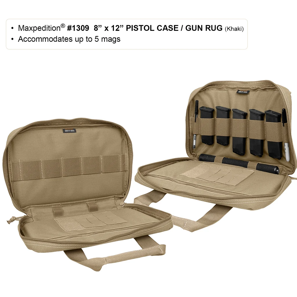 Maxpedition 8"×12" Padded Pistol Case / Gun Rug 1309B – נרתיק אקדח מרופד שחור לעד 7 מחסניות 5 Maxpedition 8"×12" Padded Pistol Case / Gun Rug 1309B – נרתיק אקדח מרופד שחור לעד 7 מחסניות – תמונה 5