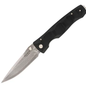 MCUSTA MC-0121D Tactility Elite – סכין מתקפלת יפנית עם להב דמסקוס בצבע שחור / כסוף
