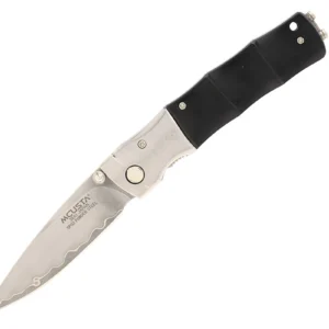 MCUSTA MC-0146G Shinra Mixture Bamboo – סכין מתקפלת יפנית עם ידית עץ ולהב סאן מאי בצבע שחור / כסוף
